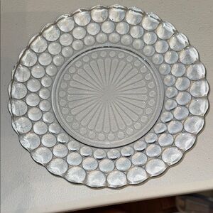 Anchor Hocking Bubble Blue or Bullseye dinner plates (2)